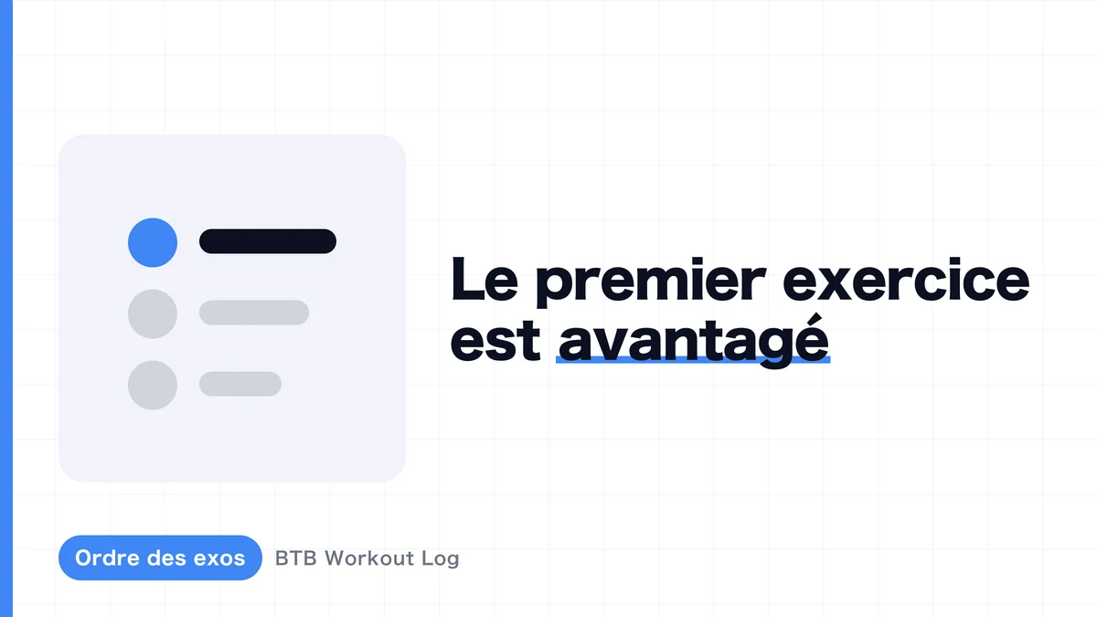 Comment l'ordre des exercices affecte l'hypertrophie musculaire ? Pourquoi le premier exercice a un avantage