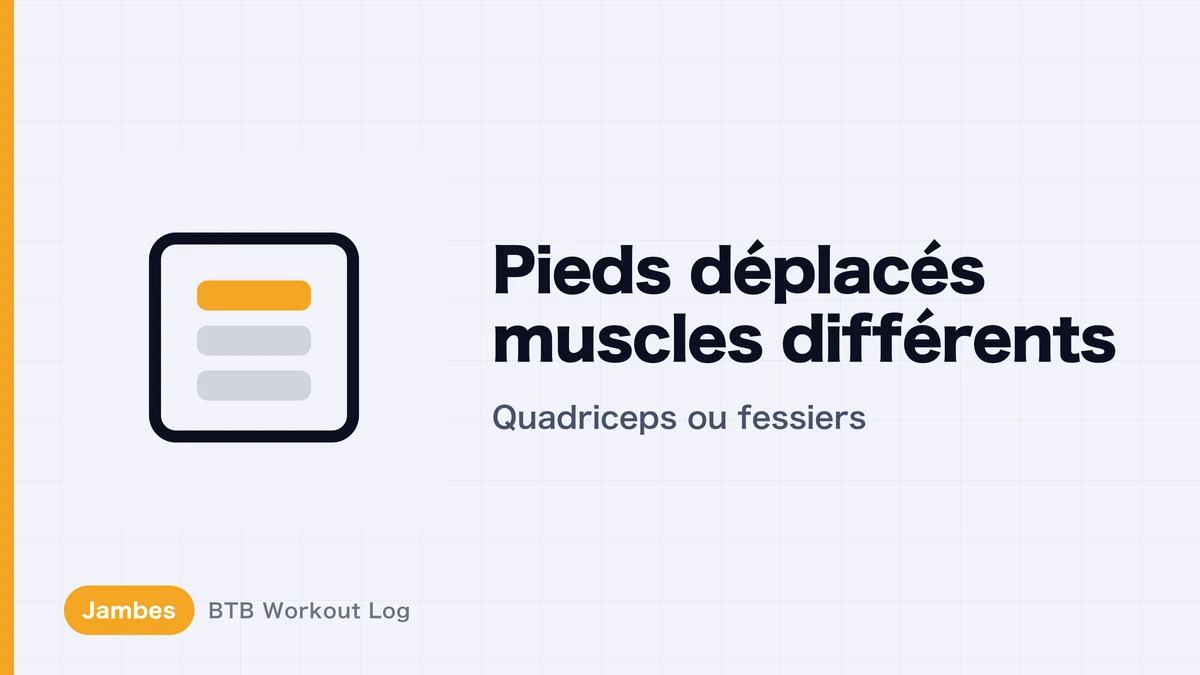 Presse à cuisses : placer les pieds pour cibler quadriceps ou fessiers