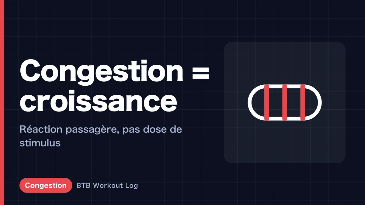 La congestion ne signifie pas toujours l'hypertrophie musculaire