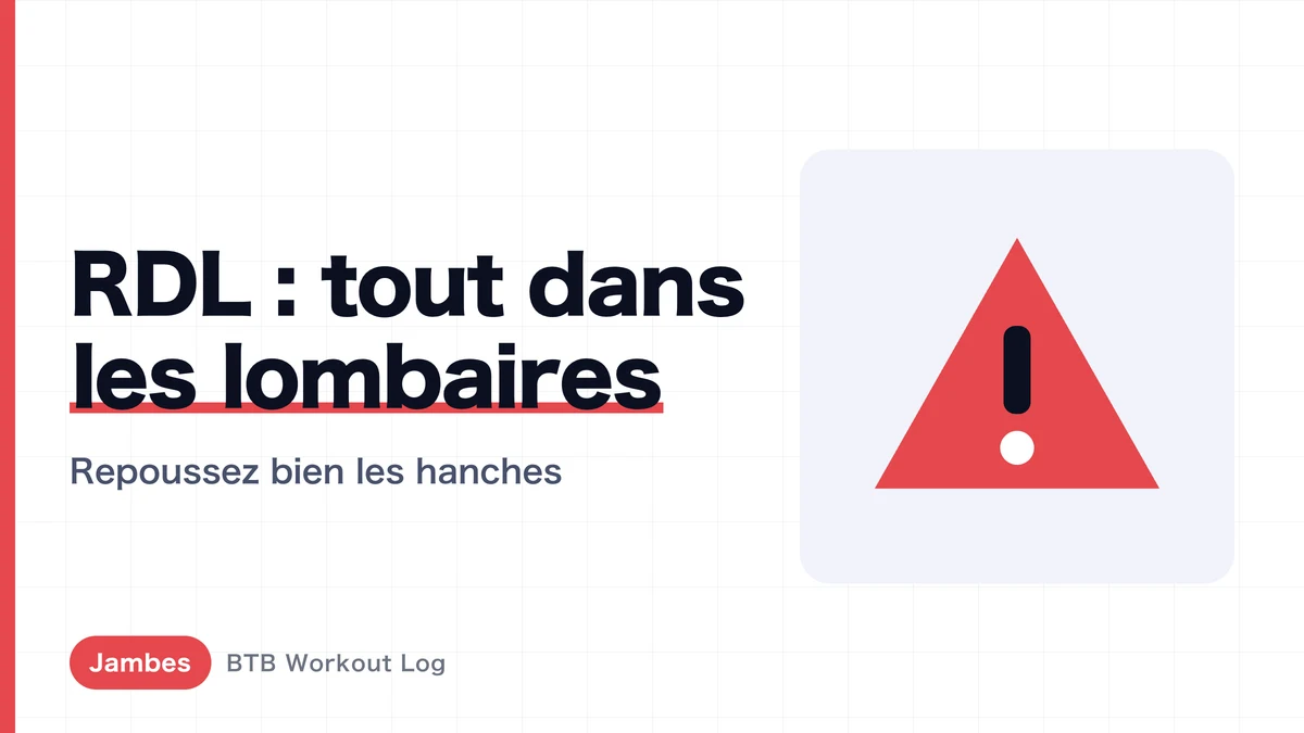 RDL : pourquoi les ischios ne travaillent pas | Corriger la technique