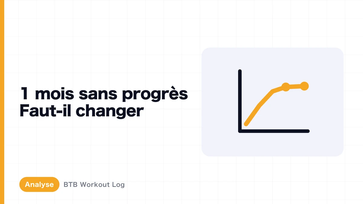 Votre charge stagne depuis un mois : faut-il changer de programme ?