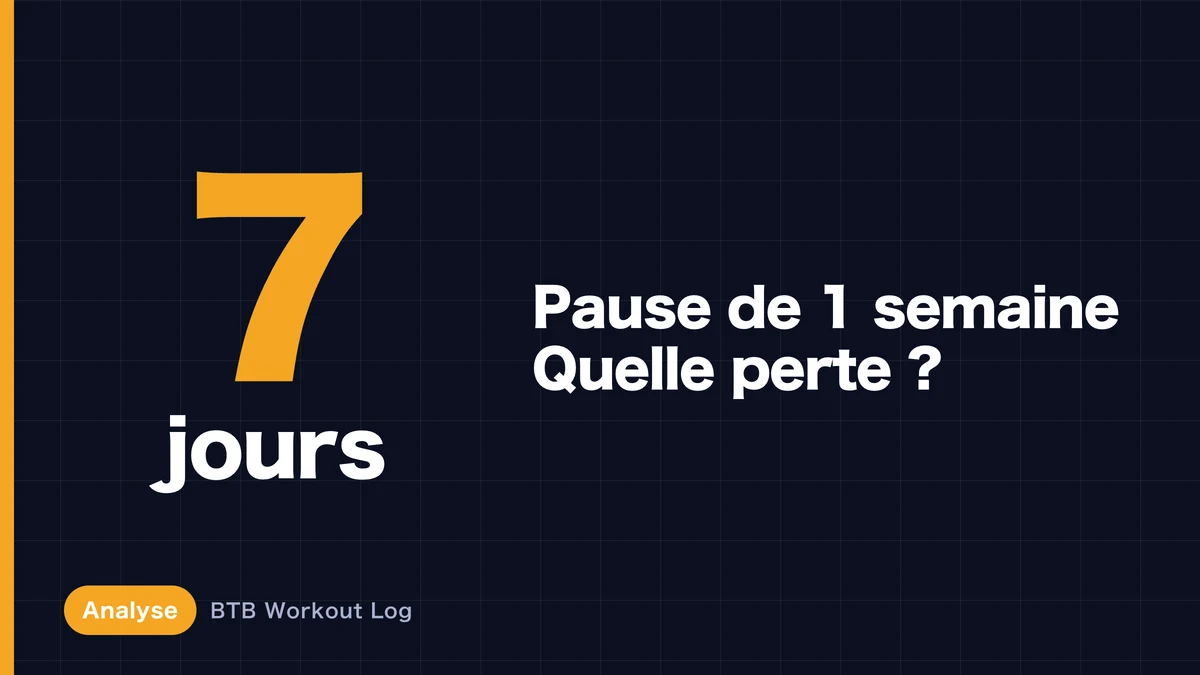 Combien de muscle perd-on en arrêtant l'entraînement une semaine ?