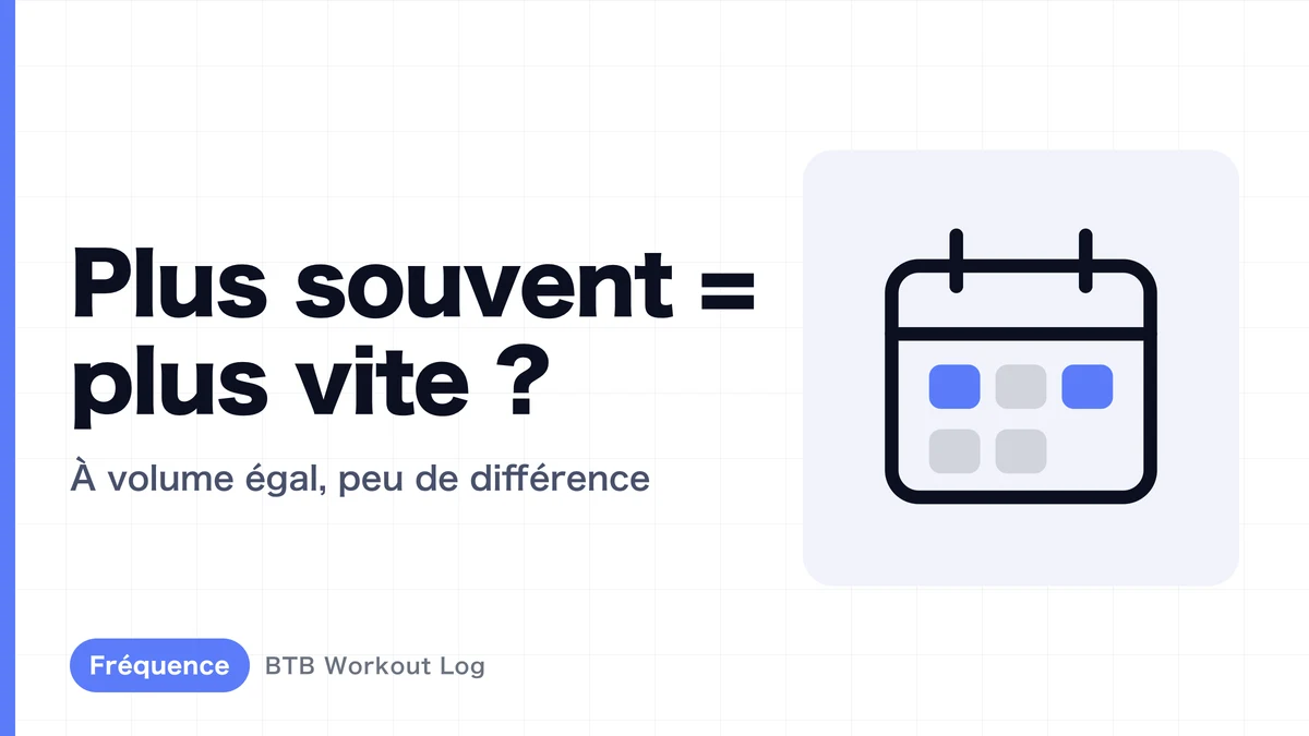 Pourquoi augmenter la fréquence d'entraînement n'accélère pas toujours l'hypertrophie musculaire ?