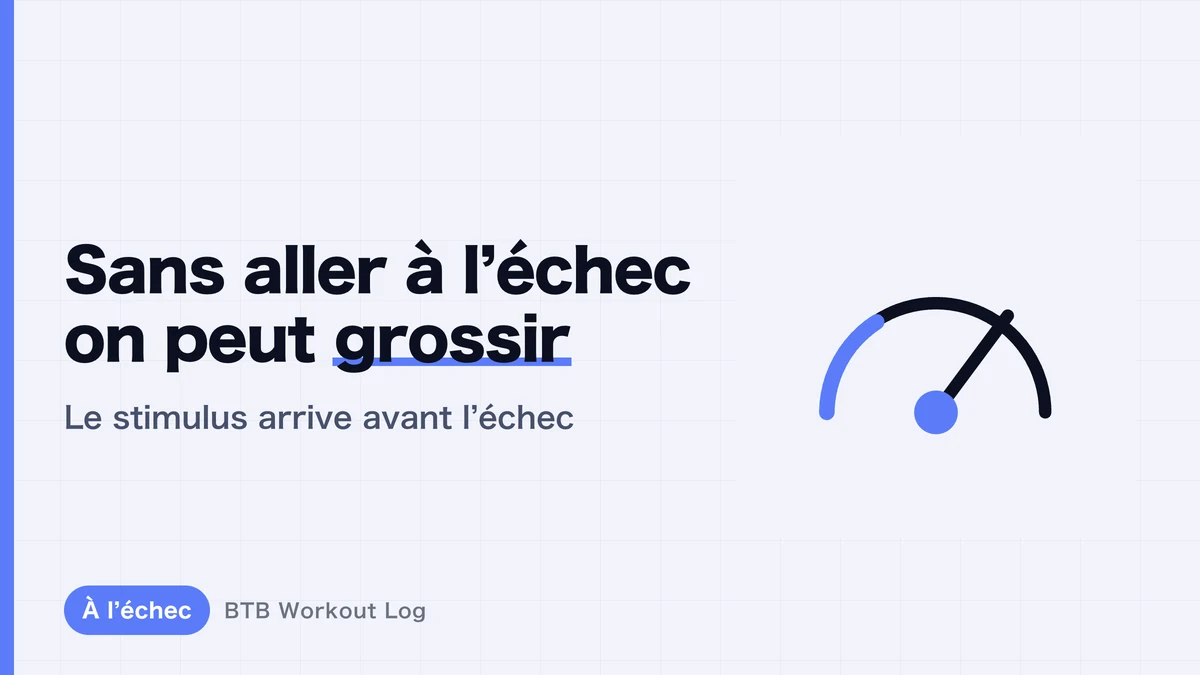 Pourquoi vos muscles grossissent sans vous entraîner à l'échec à chaque série ?