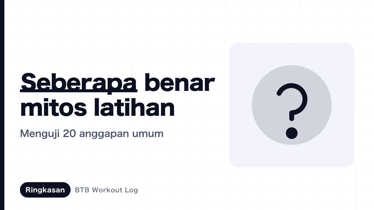 Mitos Latihan Beban | Menguji 20 Anggapan dengan Riset