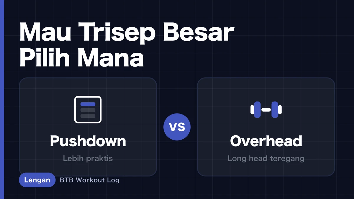 Pushdown vs Overhead Extension | Mana yang Lebih Efektif Membesarkan Trisep?
