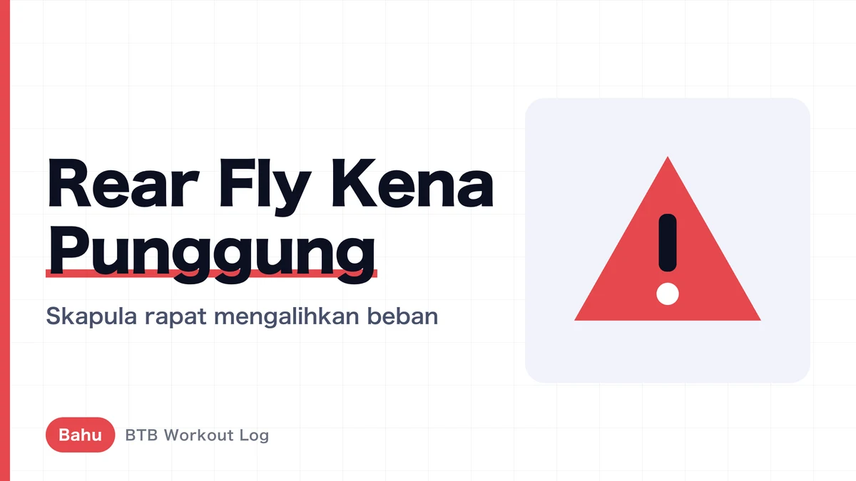 Rear Delt Fly Terasa di Punggung | Form agar Beban Tetap di Deltoid Belakang