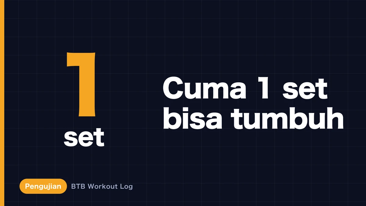 Hipertrofi Otot dengan 1 Set | Panduan Training Volume Minimum