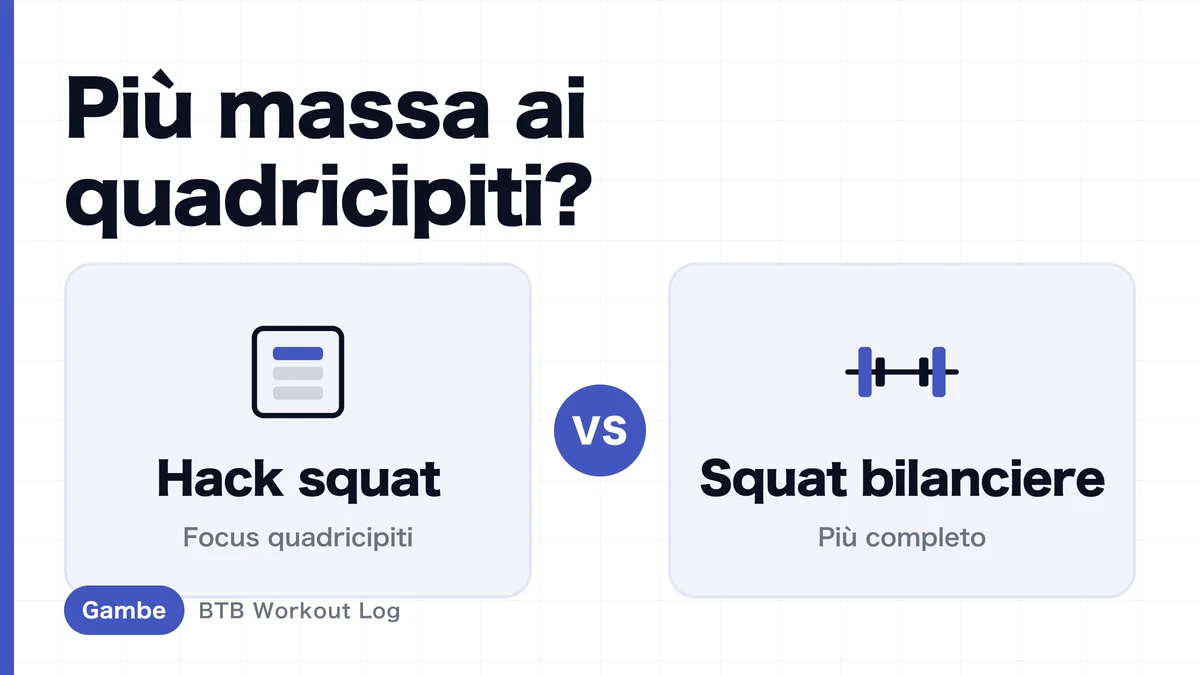 Hack squat vs squat con bilanciere | Quale favorisce l'ipertrofia muscolare dei quadricipiti?