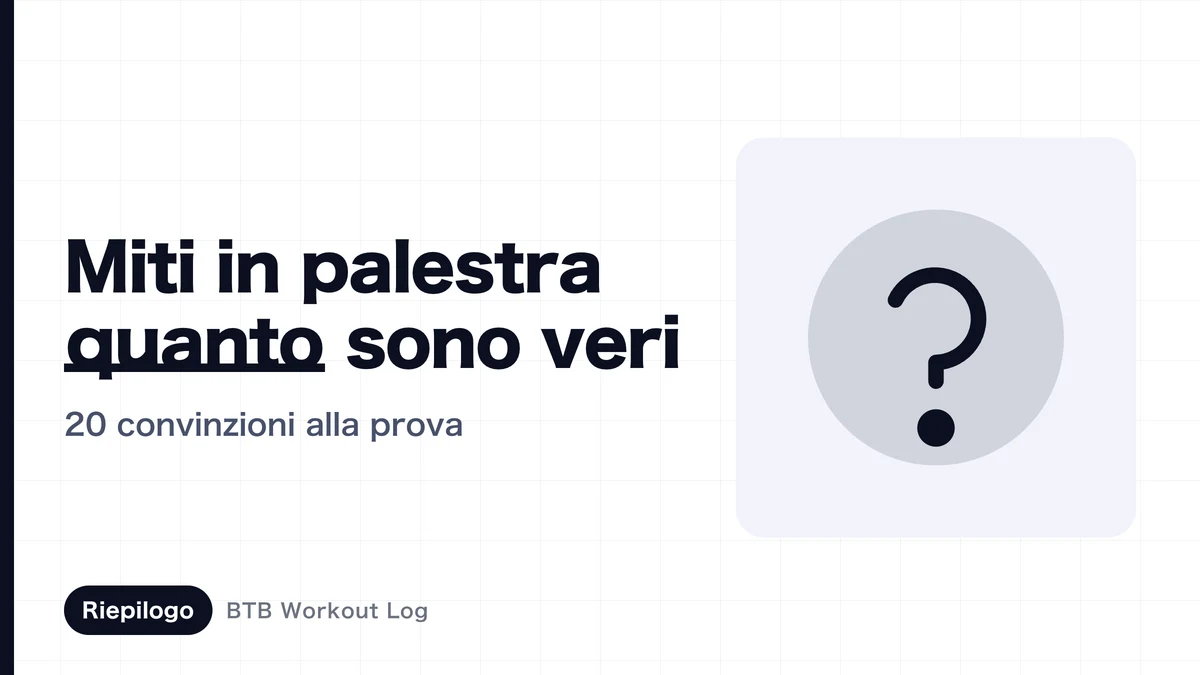 Convinzioni Comuni del Fitness: Quali Sono Vere | 20 Miti Sfatati dalla Ricerca