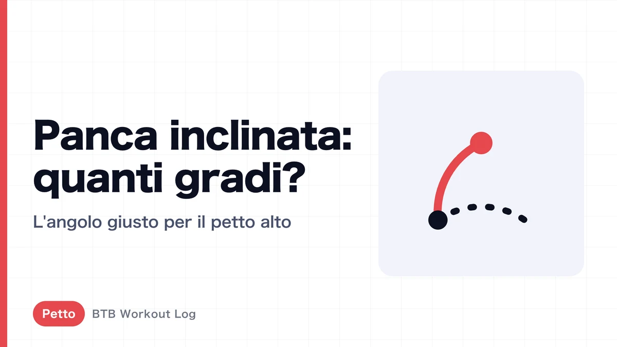 Panca inclinata per il petto alto | Qual è l’angolo migliore?