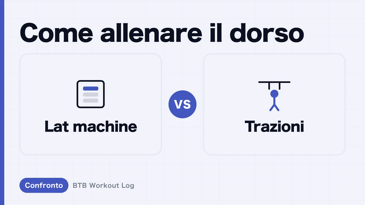 Lat Pulldown vs trazioni: quale scegliere per sviluppare i dorsali?