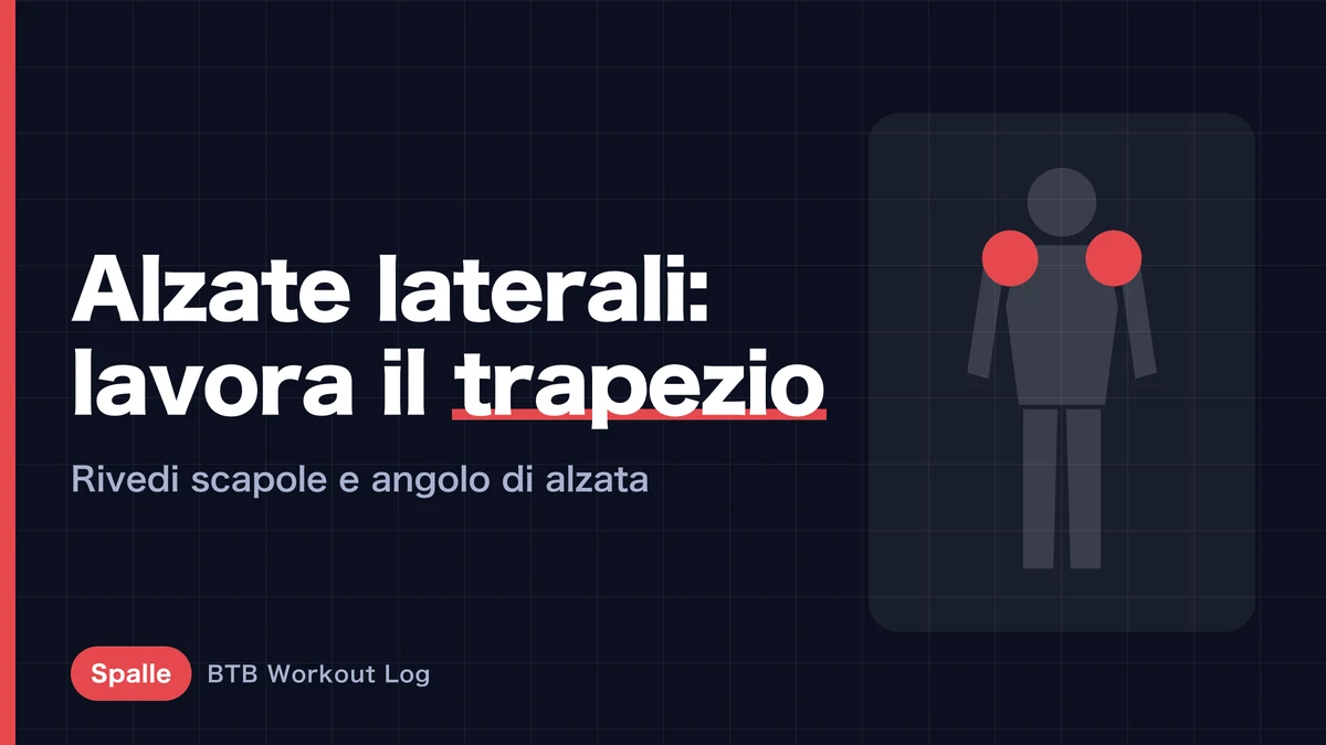 Alzate laterali e trapezio: cause | Tecnica per il deltoide laterale