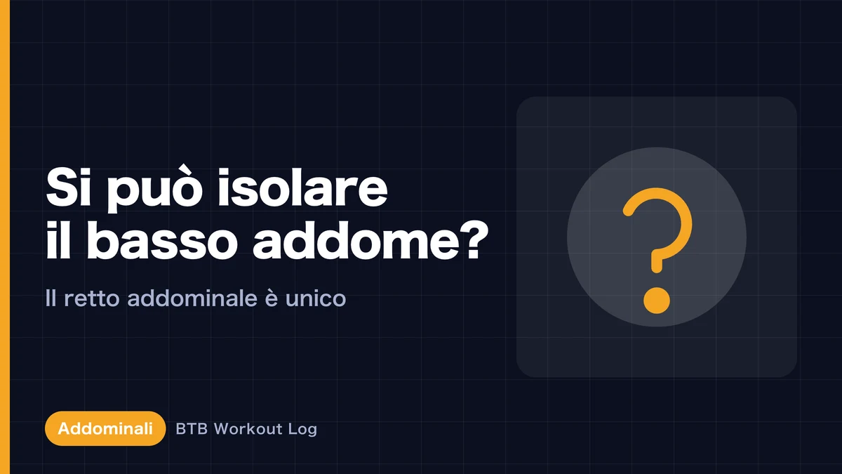 Addominali bassi: si possono isolare? La verità sugli esercizi per il basso addome
