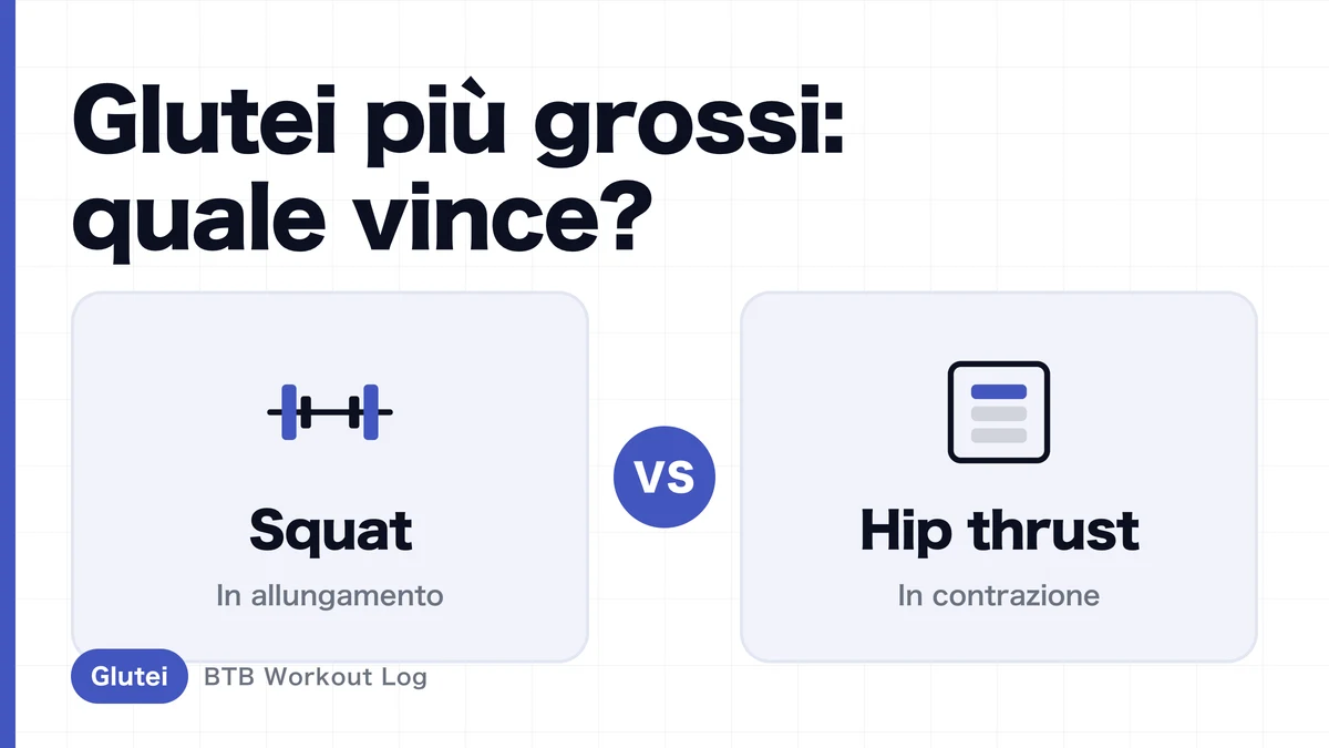 Squat o hip thrust per glutei più grandi? Confronto sull'ipertrofia muscolare del grande gluteo