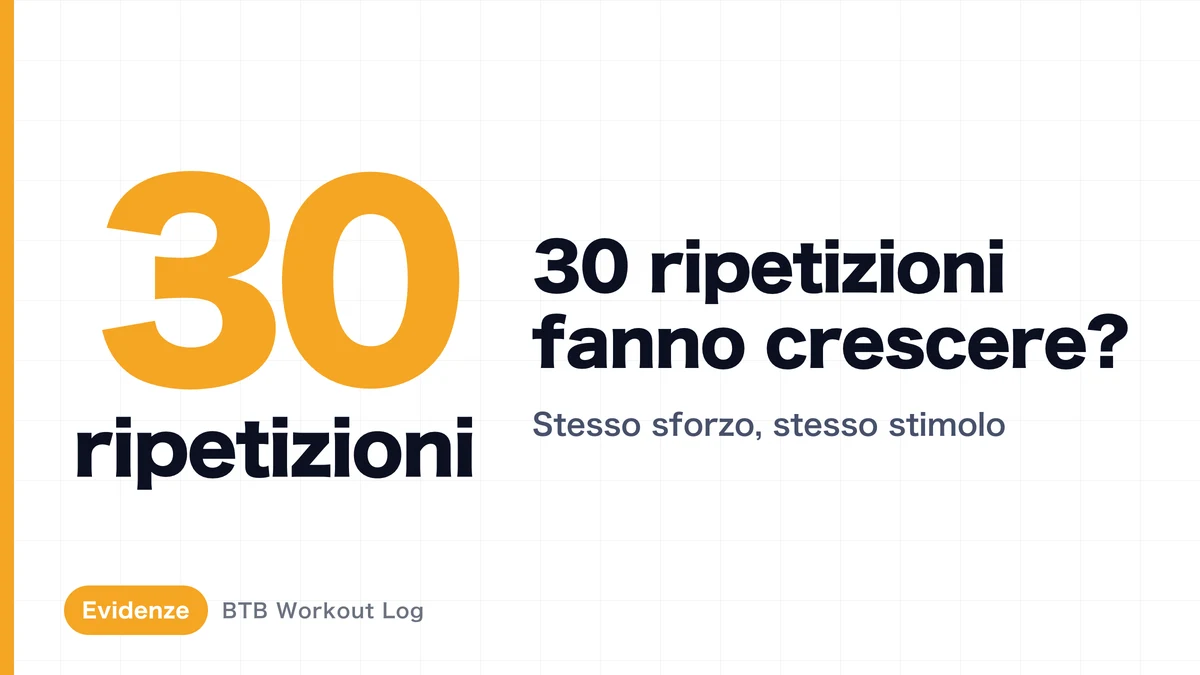 L'ipertrofia muscolare può veramente avvenire con pesi leggeri che consentono 30 ripetizioni?
