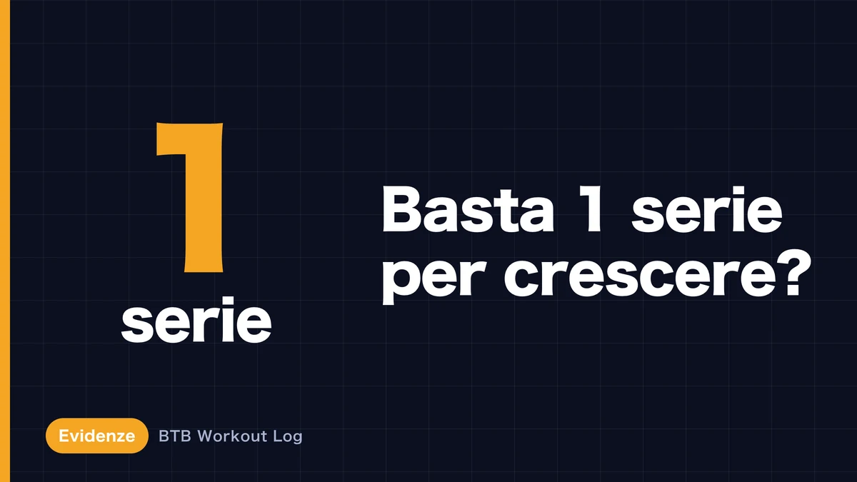 Ipertrofia muscolare con 1 sola serie: volume di allenamento minimo