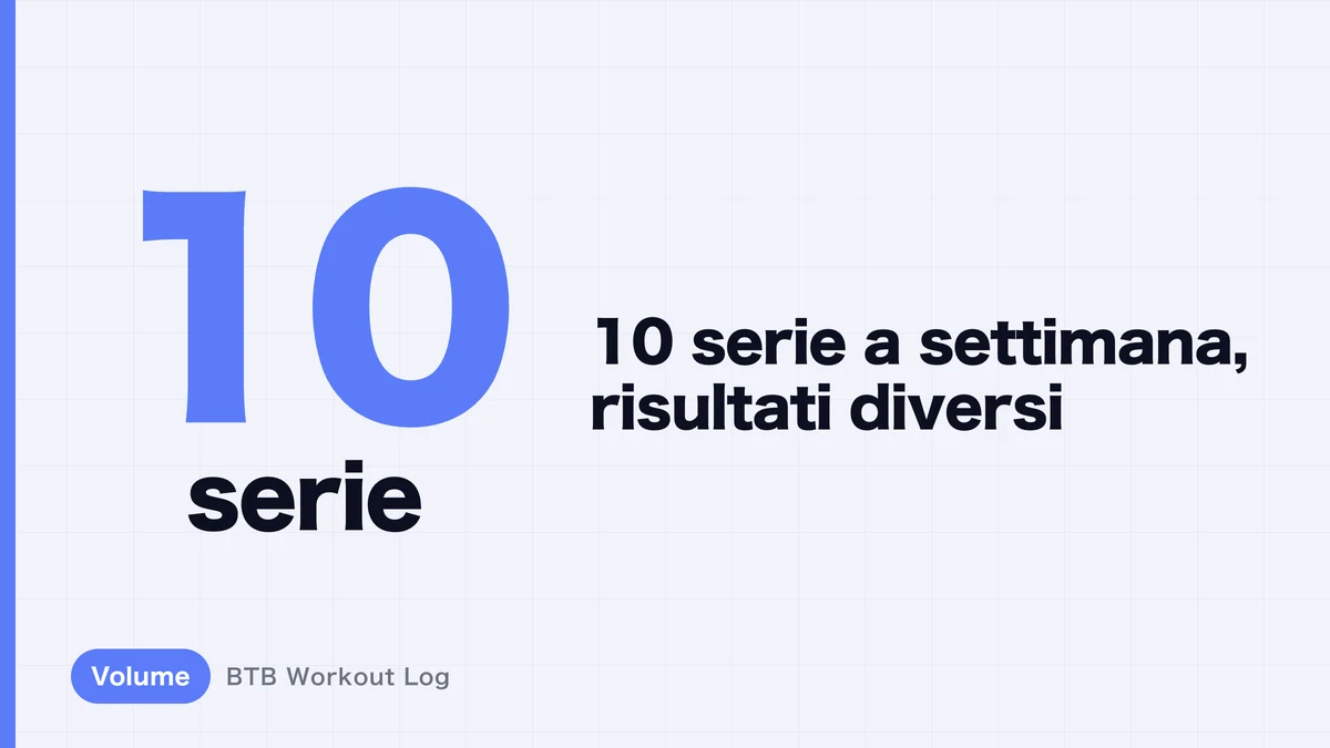 Perché 10 serie settimanali identiche producono risultati diversi sulla ipertrofia?