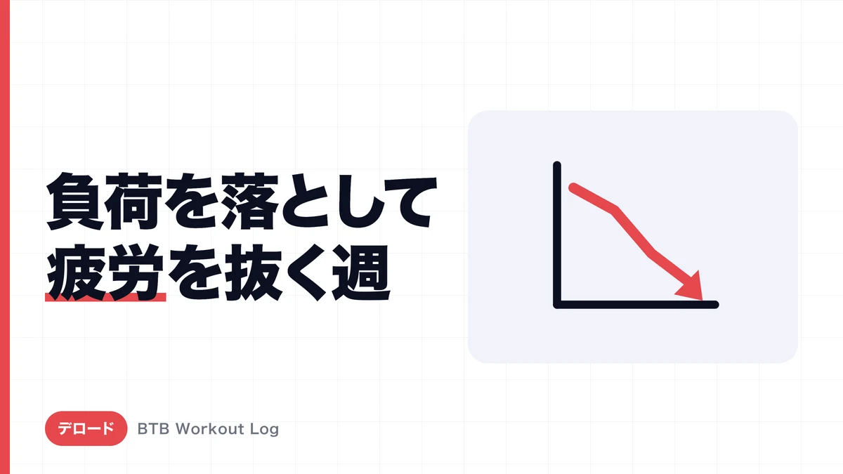 デロードのやり方完全ガイド｜頻度・期間・負荷の落とし方