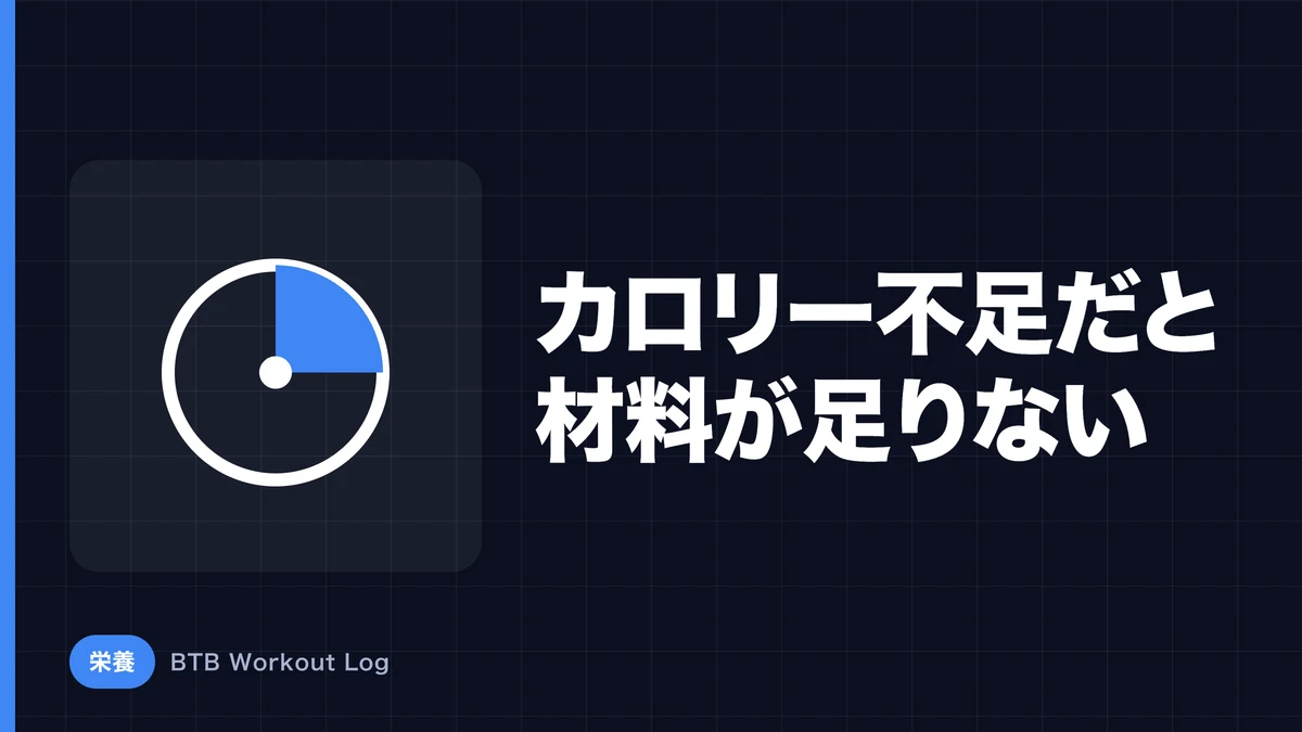 カロリー不足になると筋肥大しにくくなるのはなぜ？