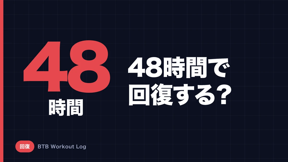 「筋トレは48時間空ければ回復する」は本当なのか？