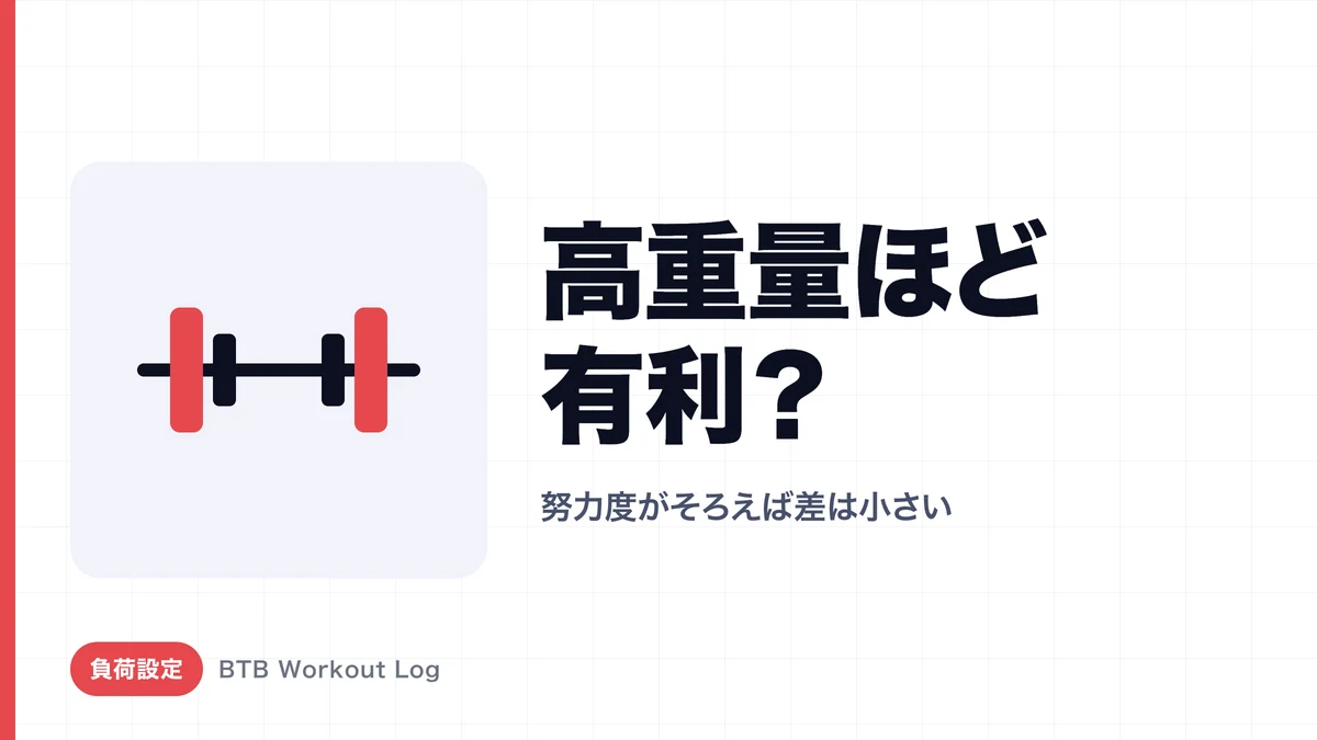 「高重量ほど筋肥大に有利」とは限らない