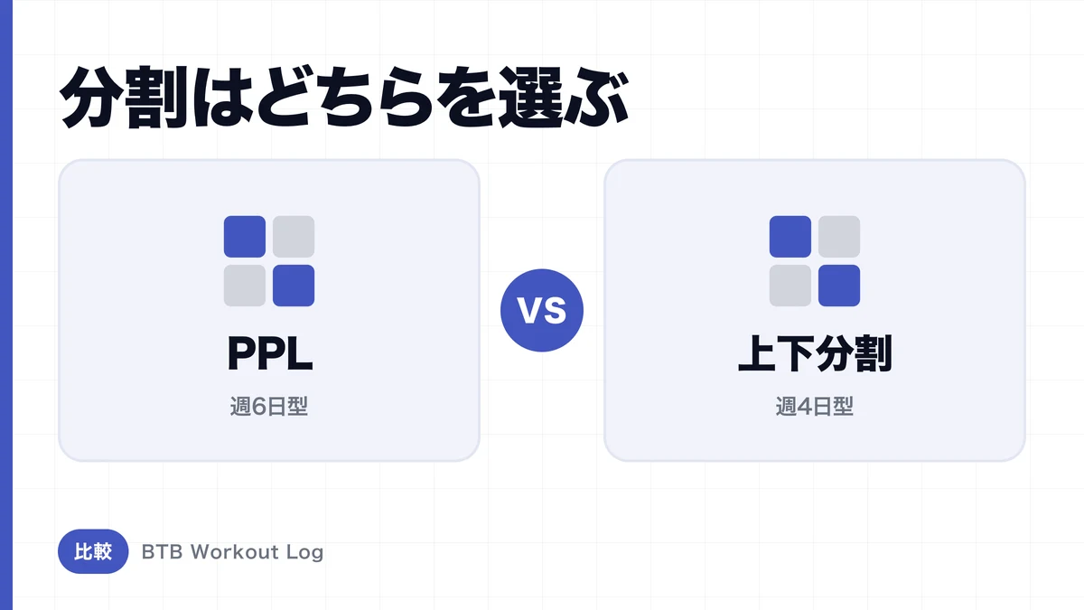 PPL vs 上半身・下半身分割、筋肥大にはどちらが向いている？