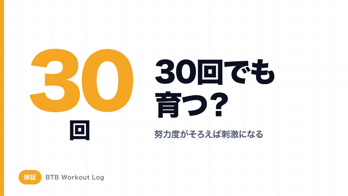 30回できる軽い重量でも本当に筋肥大する？