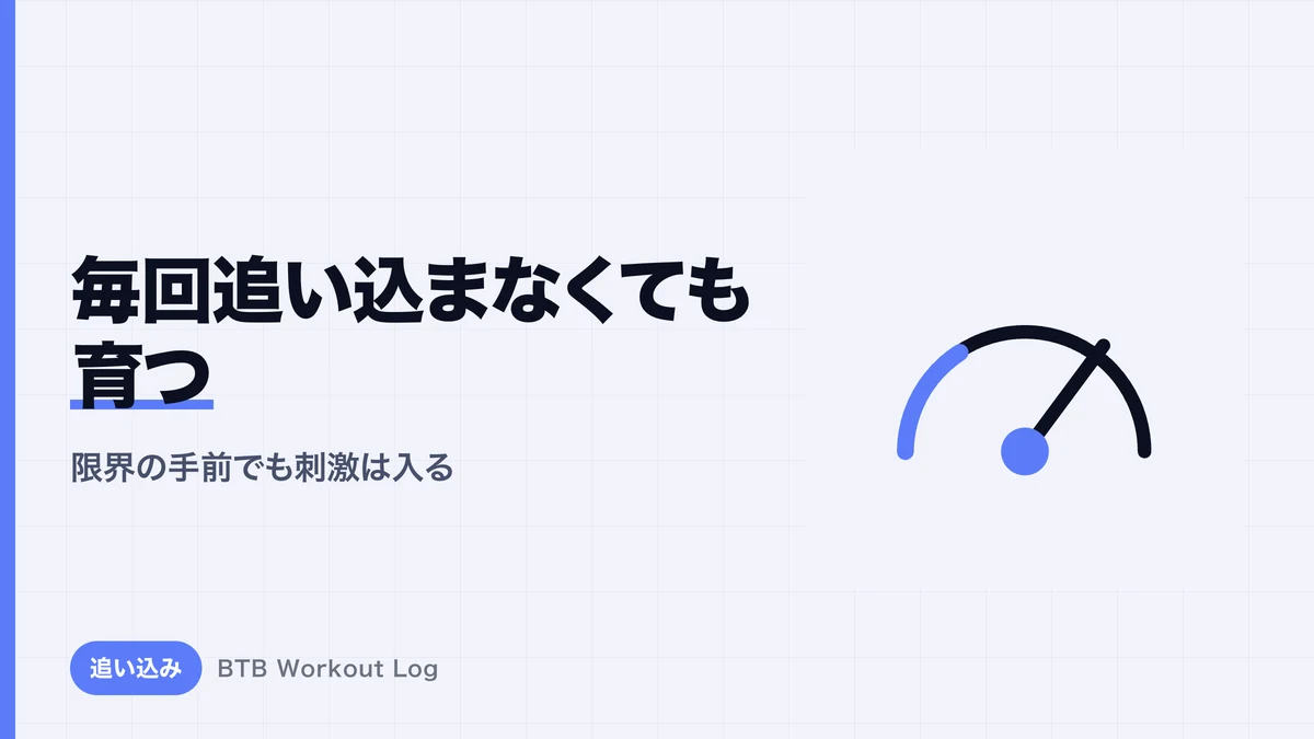 なぜ筋トレでは毎回限界まで追い込まなくても筋肉は大きくなるのか？