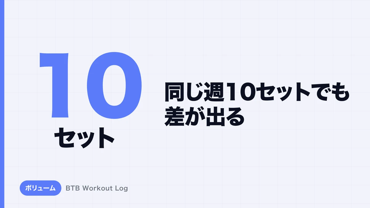 なぜ同じ週10セットでも筋肥大効果に差が出るのか？