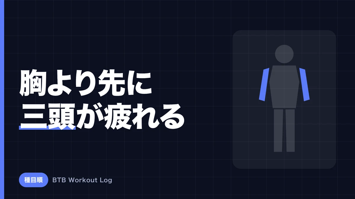 なぜ胸の日に胸より先に三頭筋が疲れてしまうのか？