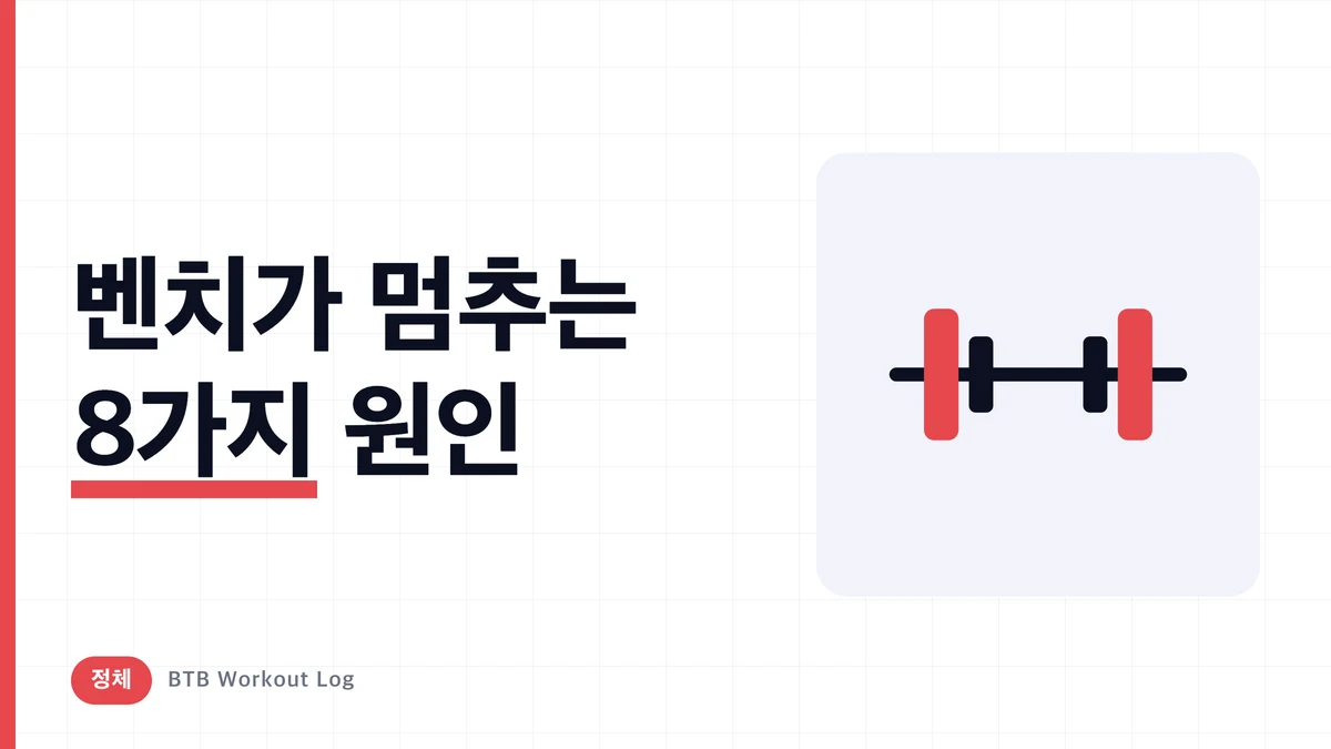벤치프레스가 안 느는 8가지 원인과 정체를 깨는 4주 프로그램