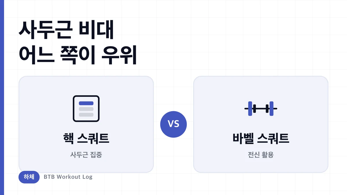 핵 스쿼트 vs 바벨 스쿼트 | 대퇴사두근 근비대에는 무엇이 더 좋을까?