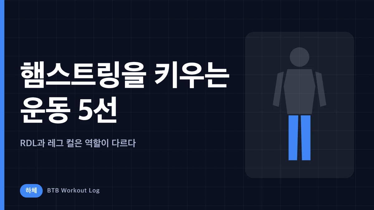햄스트링 키우는 운동 5가지 | RDL과 레그 컬을 함께 해야 하는 이유