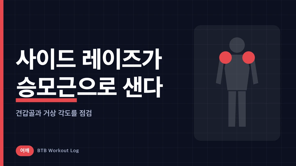 사이드 레이즈가 승모근에만 먹는 이유 | 측면 삼각근 자세 교정