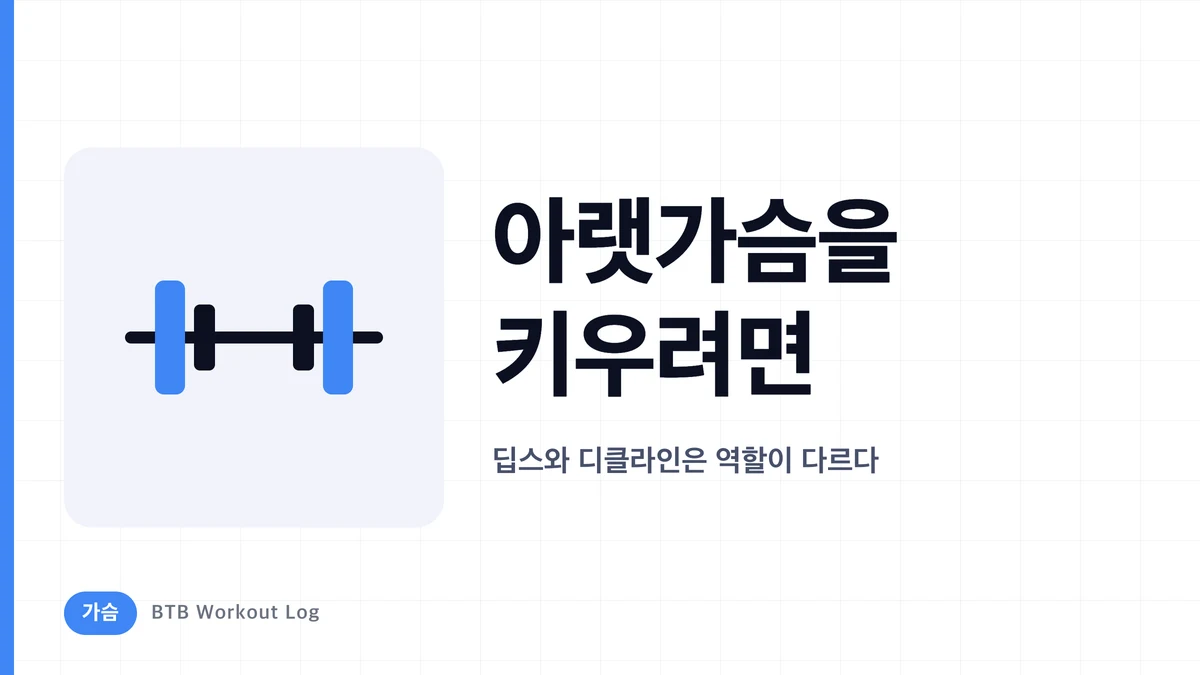 대흉근 하부 키우는 법 | 딥스·디클라인 프레스 선택 가이드