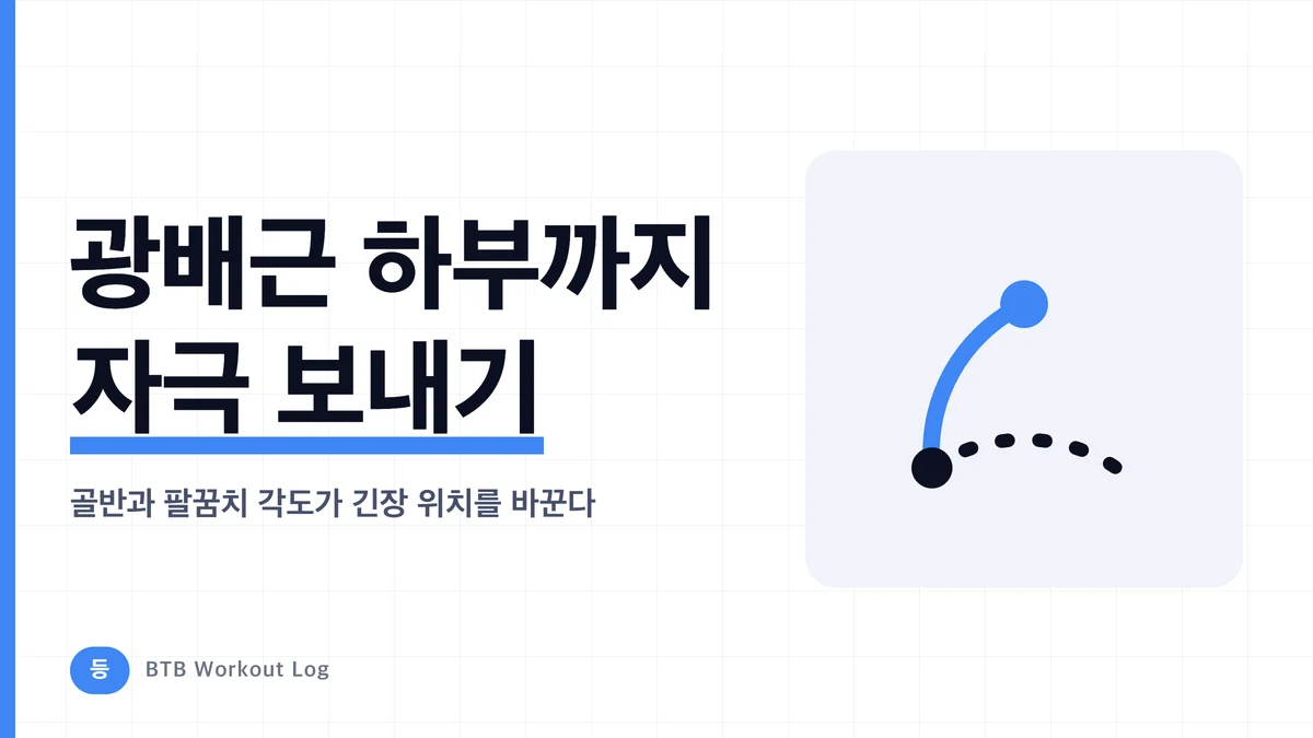 광배근 하부 운동: 등 아래까지 넓히는 자세와 종목 선택