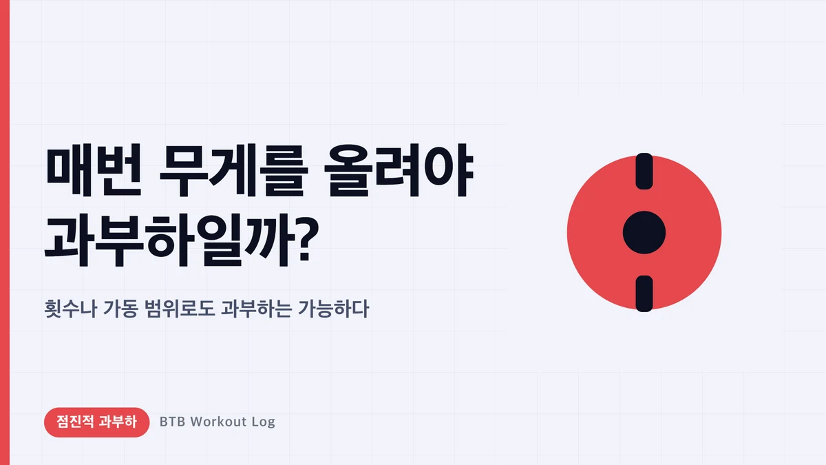 매번 중량을 올린다고 점진적 과부하가 아니다