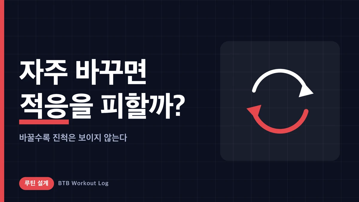 자주 메뉴를 바꿔야 근육이 자극에 적응 안 할까
