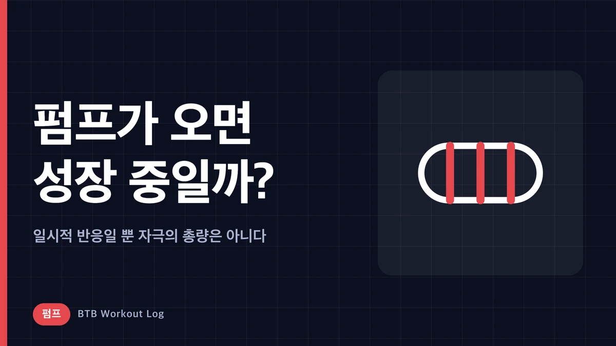 펌프가 나도 항상 근비대하고 있다는 뜻은 아니다