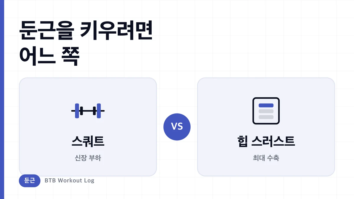 스쿼트 vs 힙 스러스트: 엉덩이·대둔근 근비대 효과 비교