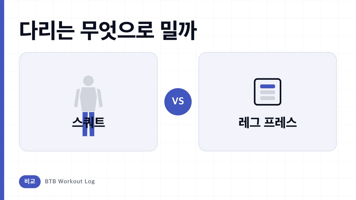 스쿼트 vs 레그프레스, 대퇴사두근을 키우려면 어느 쪽?