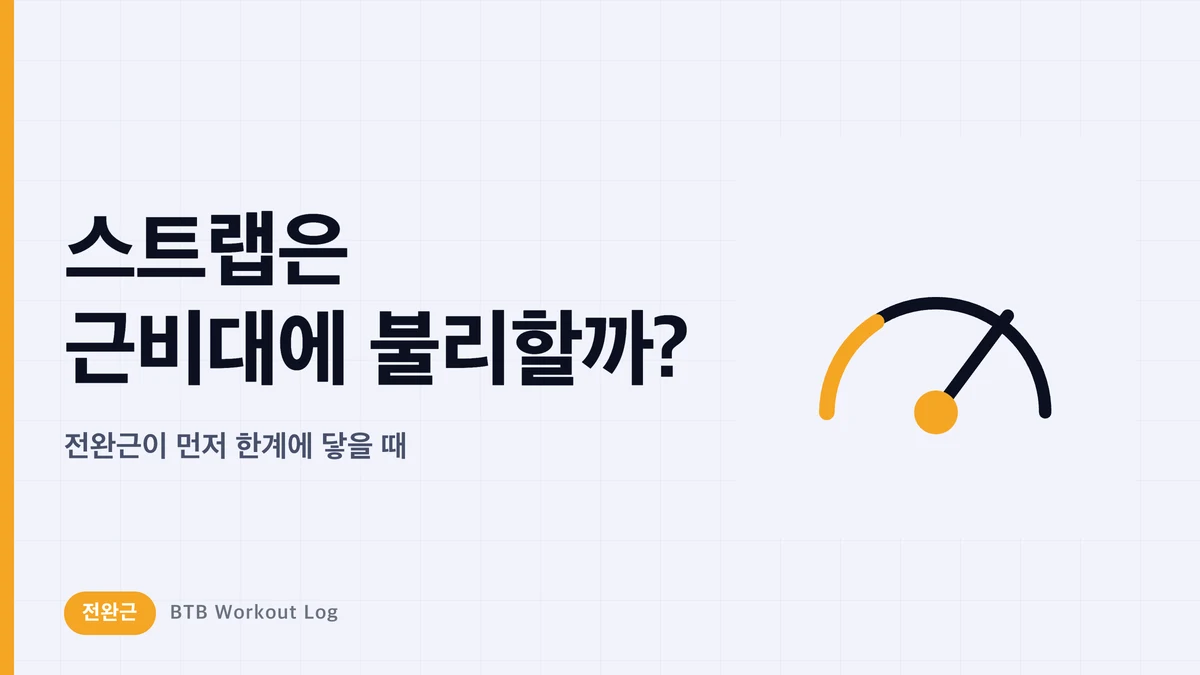 리프팅 스트랩과 근비대 | 전완근이 먼저 지칠 때 사용하는 기준