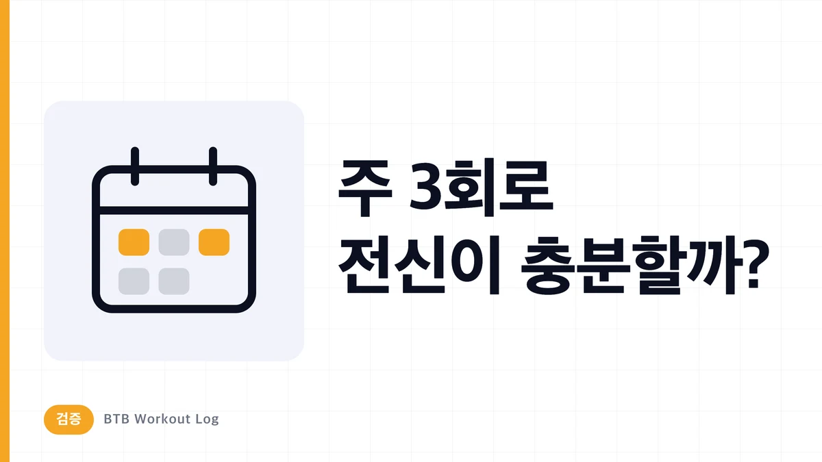 근비대: 주 3회 풀바디 루틴만으로 충분한가?