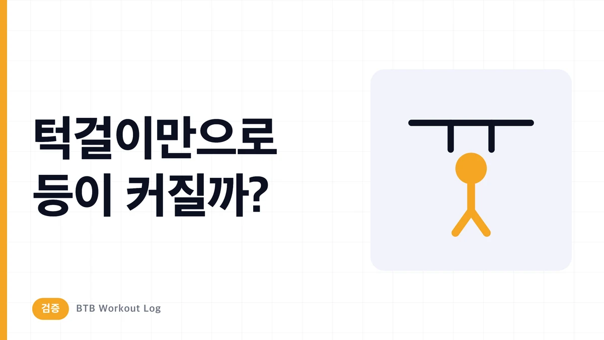 턱걸이만으로 등을 크게 만들 수 있을까?