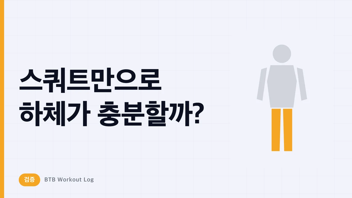 스쿼트만으로 다리 전체를 크게 키울 수 있을까?
