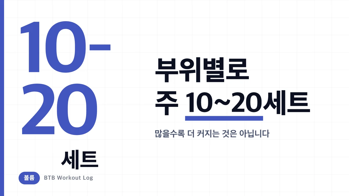 근비대에 최적인 세트 수는 주 10~20 | 부위별 기준과 올바른 세는 법