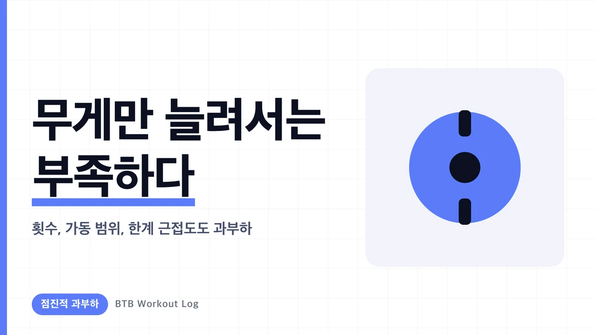 근비대를 위해 '무게를 늘리는 것'만으로는 왜 부족한가?
