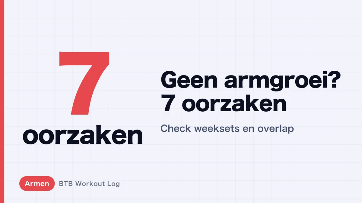 Armen worden niet dikker: 7 oorzaken | Sets per week voor biceps en triceps