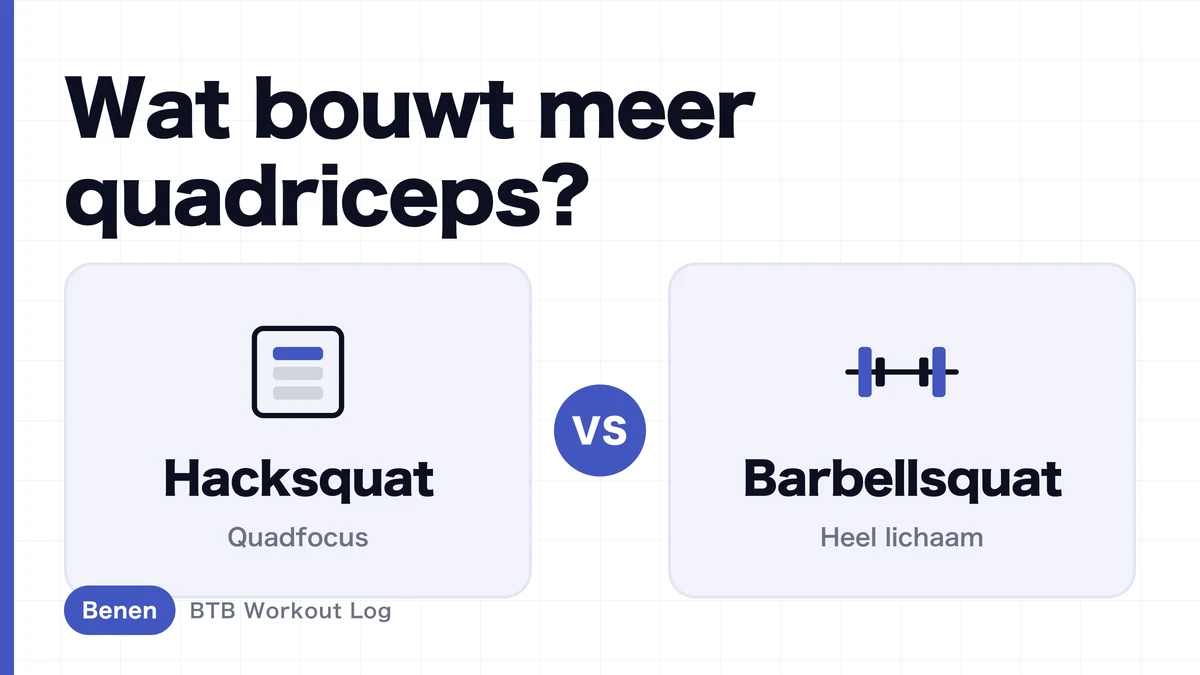 Hack squat vs barbell squat | Wat is beter voor spierhypertrofie van de quadriceps?